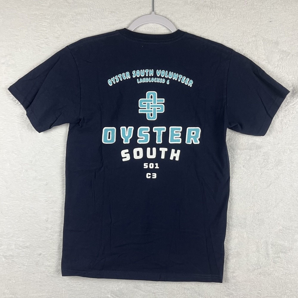 Tultex Mens Oyster South Landlocked 6 Festival Volunteer Pocket T-Shirt Navy S